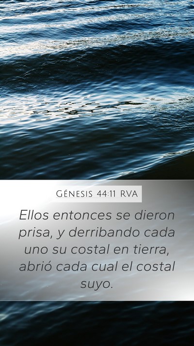Génesis 44:11 RVA Bible Verse Image