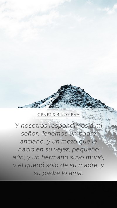 Génesis 44:20 RVA Bible Verse Image