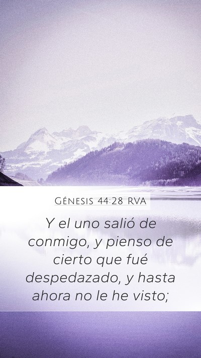 Génesis 44:28 RVA Bible Verse Image