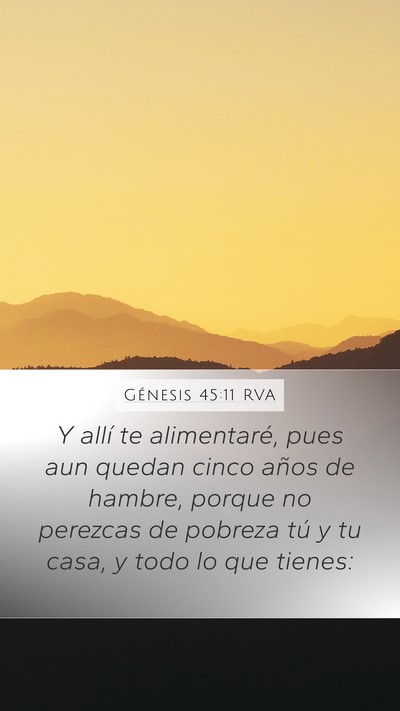 Génesis 45:11 RVA Bible Verse Image