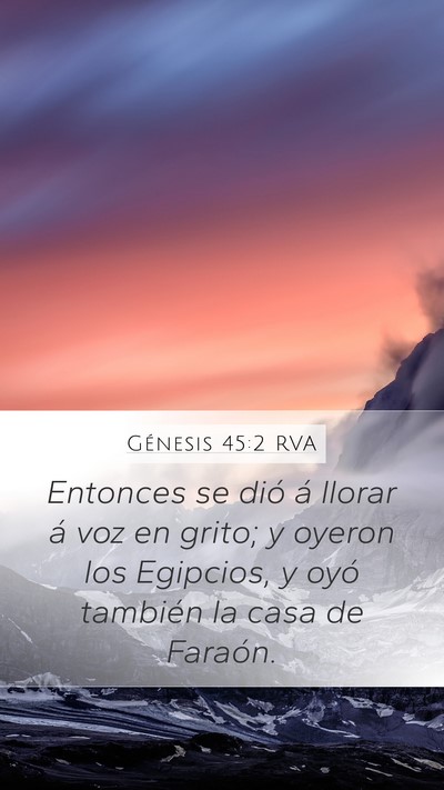 Génesis 45:2 RVA Bible Verse Image