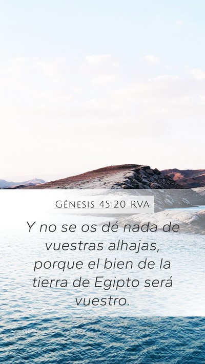 Génesis 45:20 RVA Bible Verse Image