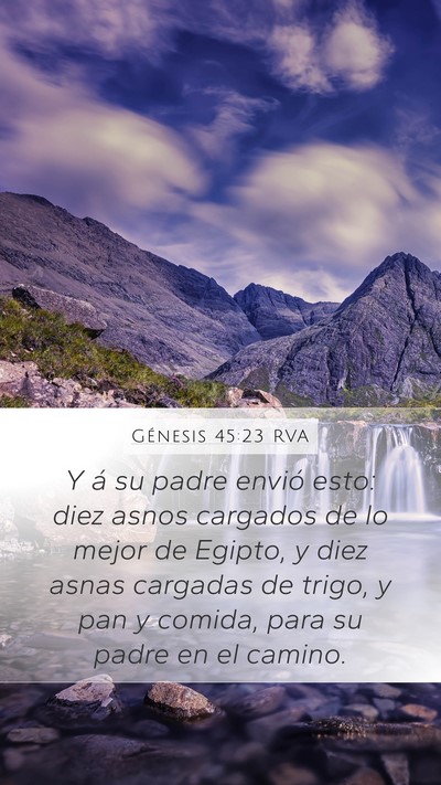Génesis 45:23 RVA Bible Verse Image