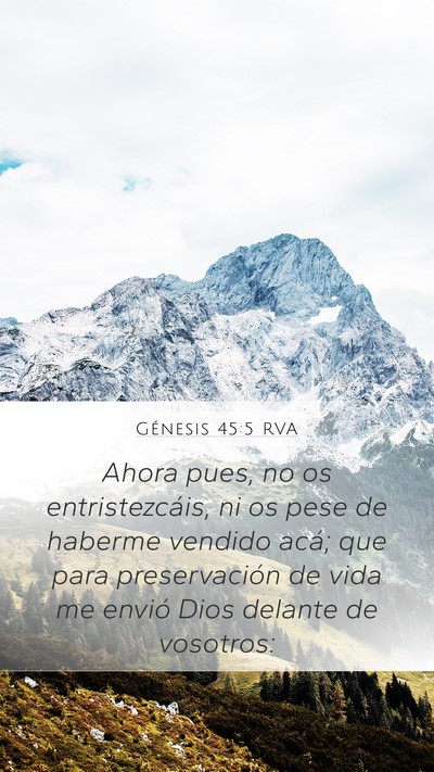 Génesis 45:5 RVA Bible Verse Image