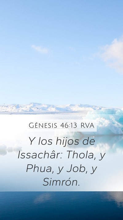Génesis 46:13 RVA Bible Verse Image