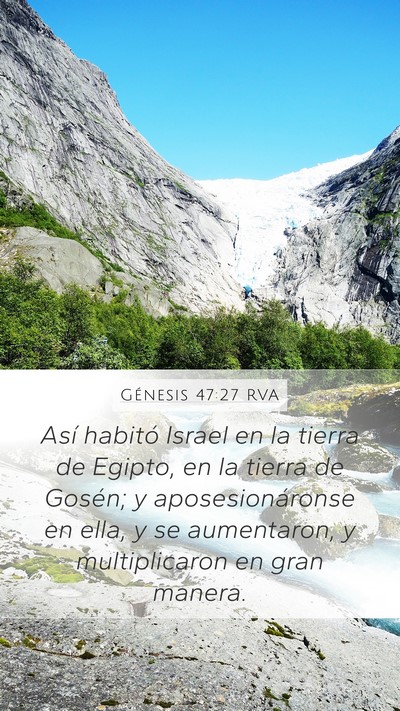 Génesis 47:27 RVA Bible Verse Image