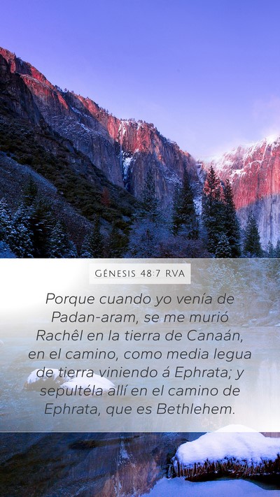 Génesis 48:7 RVA Bible Verse Image