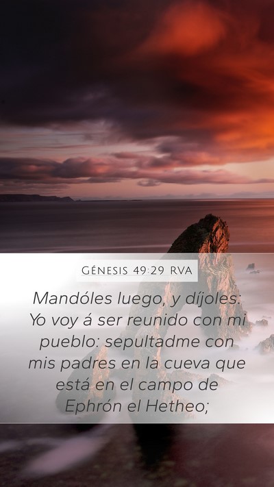 Génesis 49:29 RVA Bible Verse Image