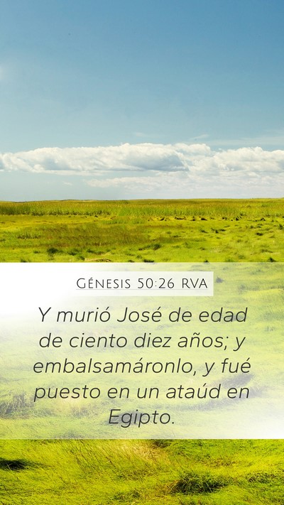 Génesis 50:26 RVA Bible Verse Image