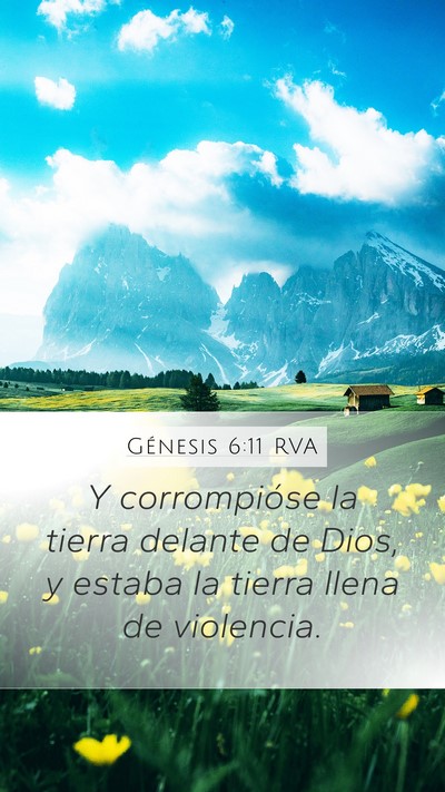 Génesis 6:11 RVA Bible Verse Image