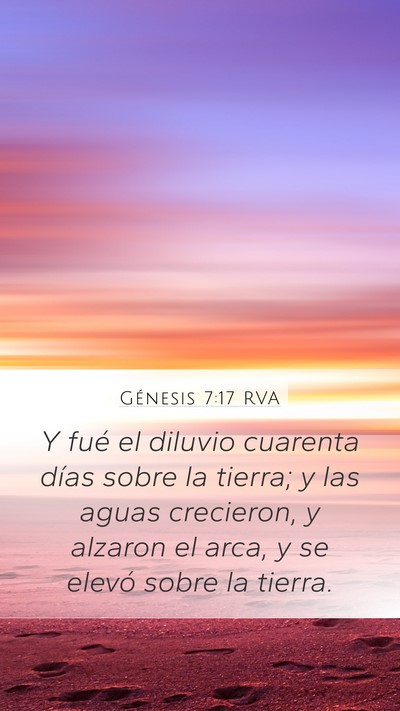 Génesis 7:17 RVA Bible Verse Image