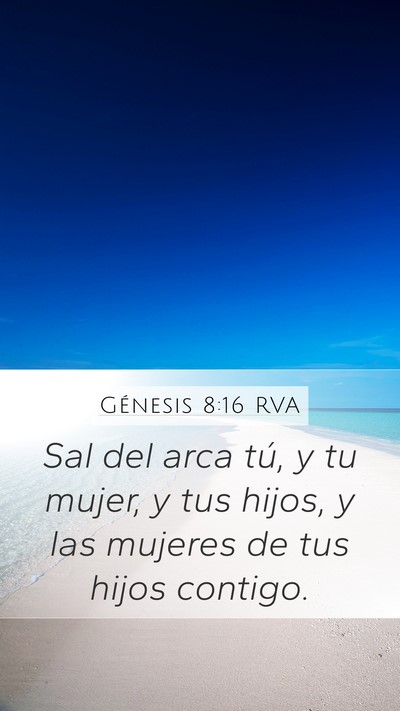 Génesis 8:16 RVA Bible Verse Image