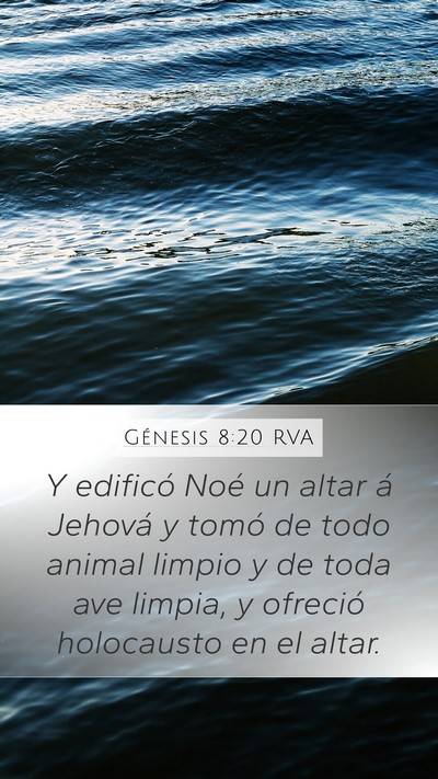 Génesis 8:20 RVA Bible Verse Image