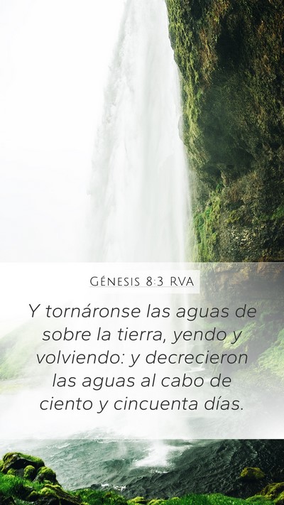 Génesis 8:3 RVA Bible Verse Image