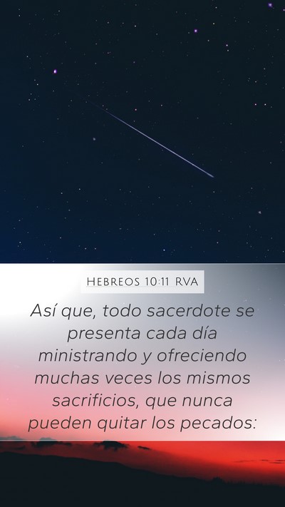 Hebreos 10:11 RVA Bible Verse Image