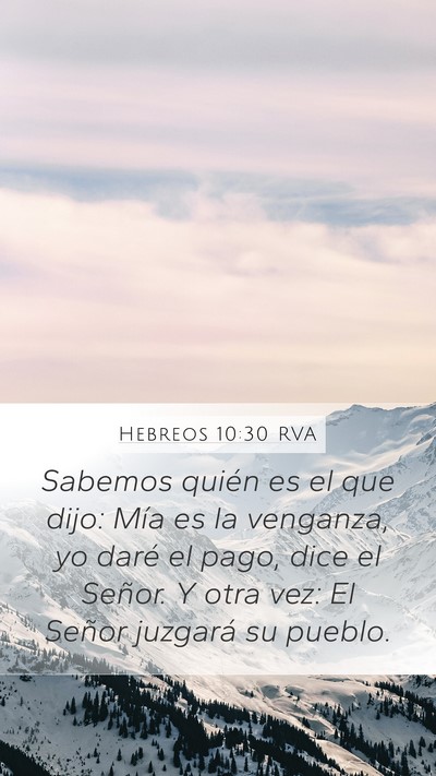 Hebreos 10:30 RVA Bible Verse Image