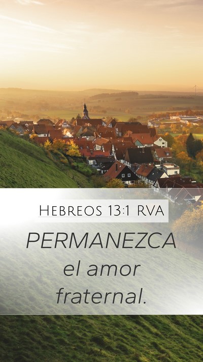 Hebreos 13:1 RVA Bible Verse Image