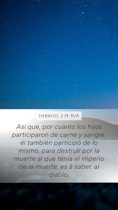 Hebreos 2:14 RVA Bible Verse Image