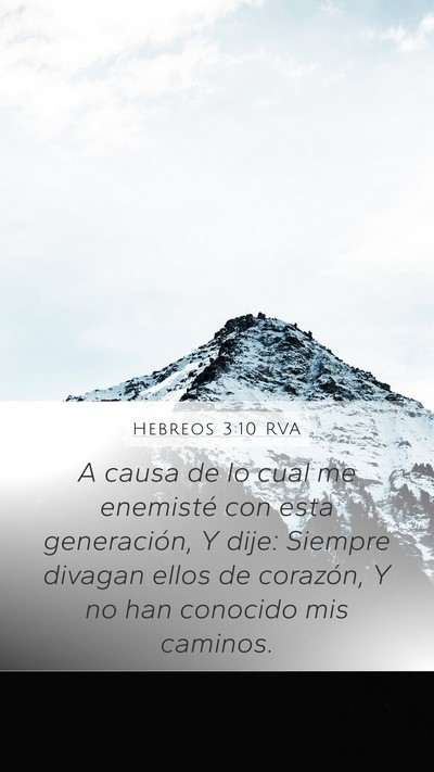 Hebreos 3:10 RVA Bible Verse Image