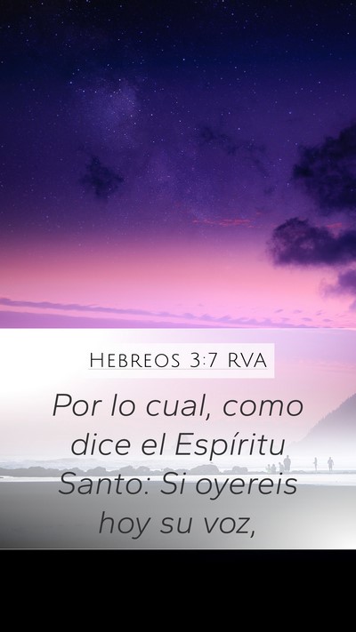 Hebreos 3:7 RVA Bible Verse Image