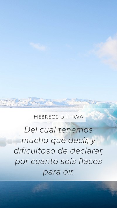Hebreos 5:11 RVA Bible Verse Image