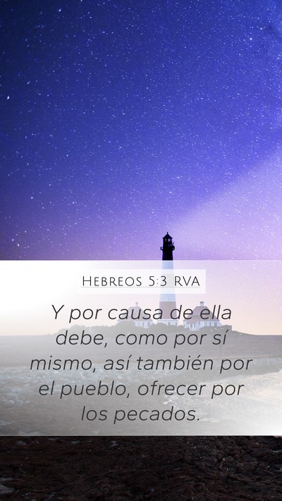 Hebreos 5:3 RVA Bible Verse Image