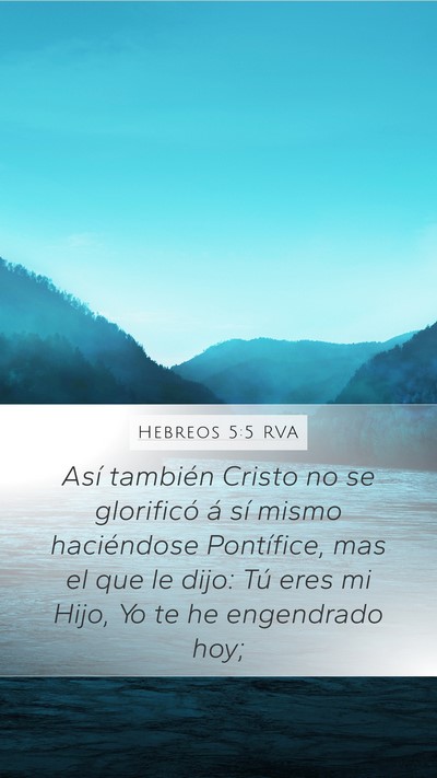 Hebreos 5:5 RVA Bible Verse Image