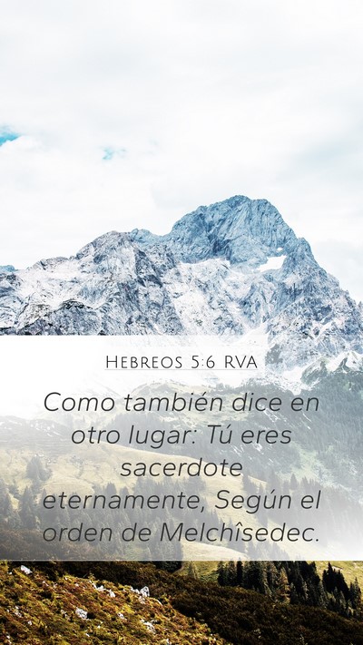Hebreos 5:6 RVA Bible Verse Image