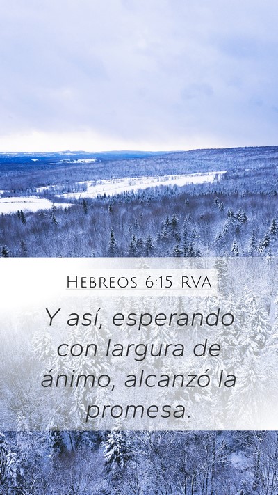 Hebreos 6:15 RVA Bible Verse Image