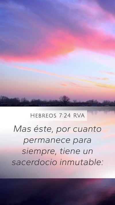 Hebreos 7:24 RVA Bible Verse Image