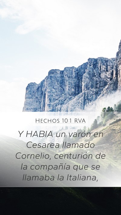 Hechos 10:1 RVA Bible Verse Image