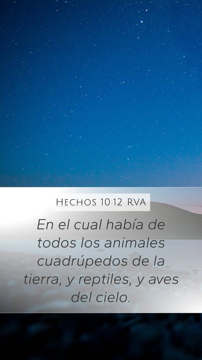 Hechos 10:12 RVA Bible Verse Image