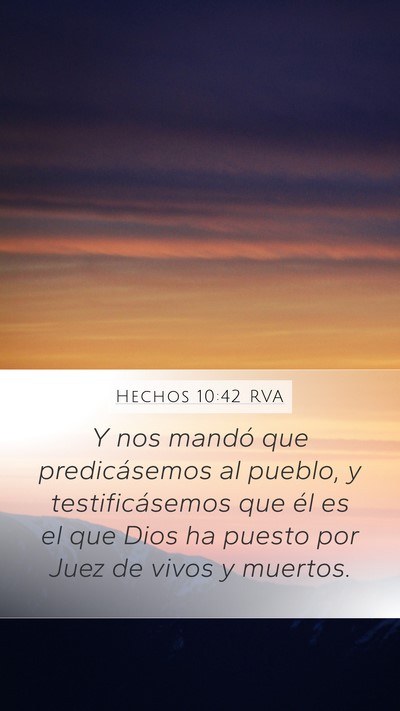 Hechos 10:42 RVA Bible Verse Image
