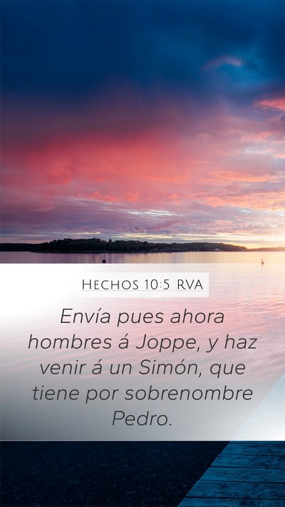Hechos 10:5 RVA Bible Verse Image