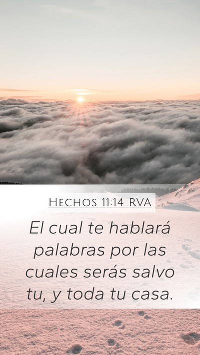 Hechos 11:14 RVA Bible Verse Image