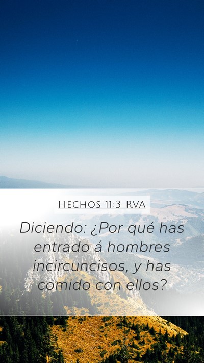 Hechos 11:3 RVA Bible Verse Image