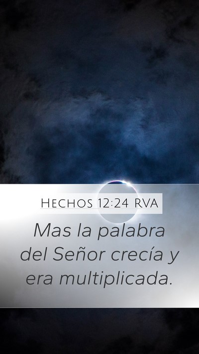Hechos 12:24 RVA Bible Verse Image