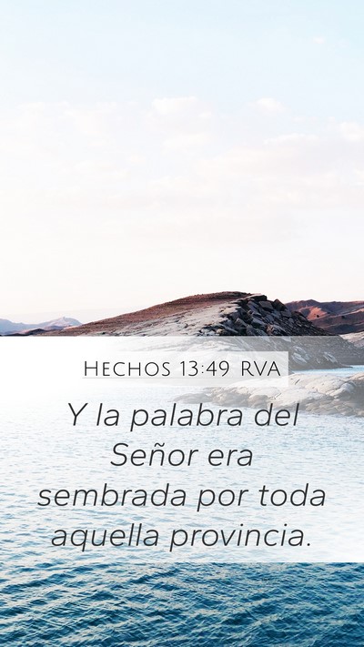 Hechos 13:49 RVA Bible Verse Image
