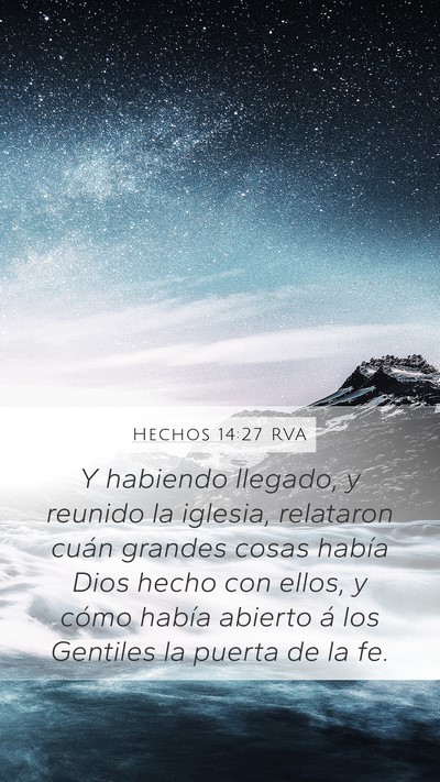 Hechos 14:27 RVA Bible Verse Image