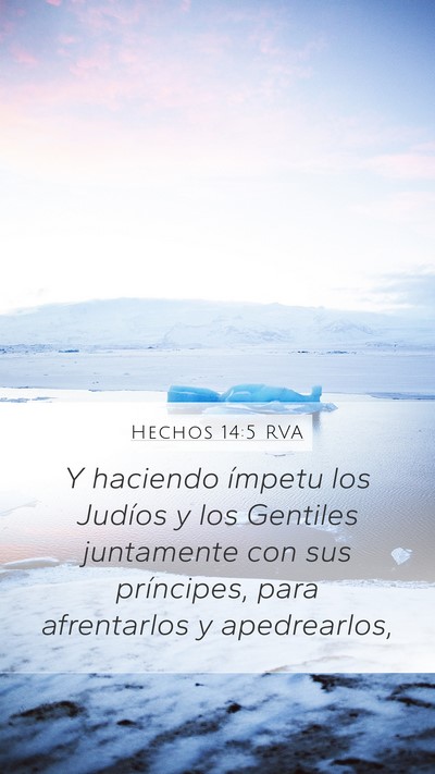 Hechos 14:5 RVA Bible Verse Image