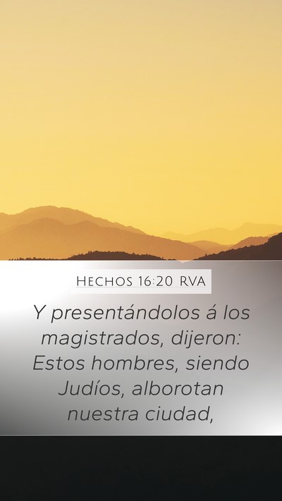 Hechos 16:20 RVA Bible Verse Image