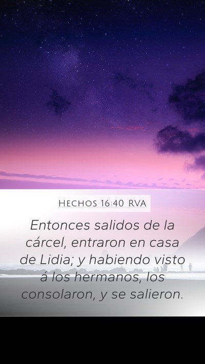 Hechos 16:40 RVA Bible Verse Image
