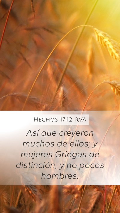 Hechos 17:12 RVA Bible Verse Image