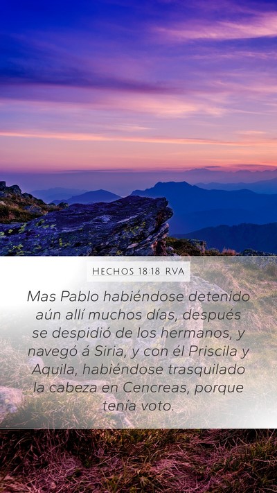 Hechos 18:18 RVA Bible Verse Image