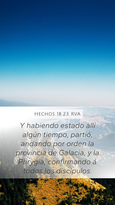 Hechos 18:23 RVA Bible Verse Image