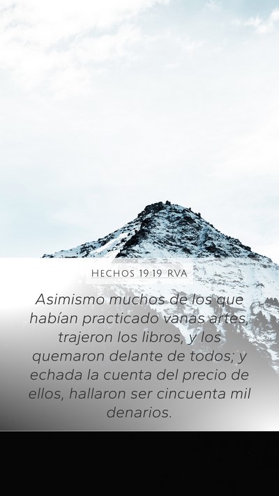 Hechos 19:19 RVA Bible Verse Image