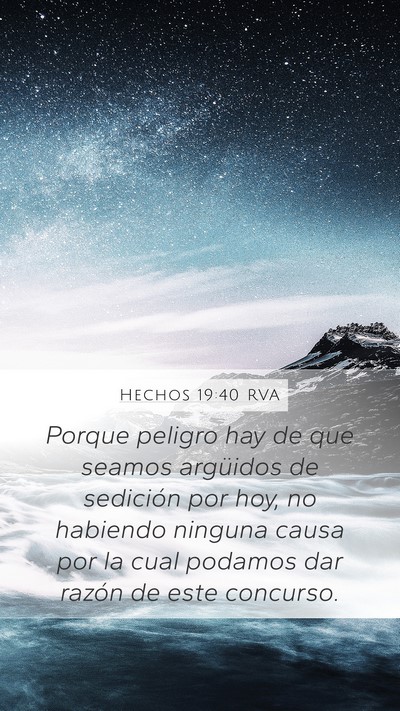 Hechos 19:40 RVA Bible Verse Image
