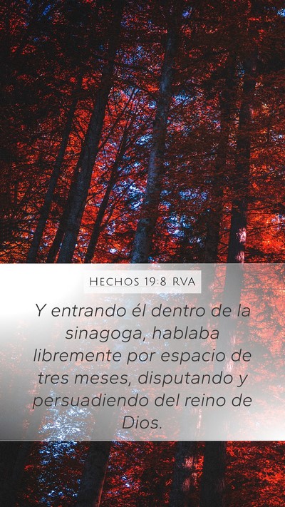 Hechos 19:8 RVA Bible Verse Image