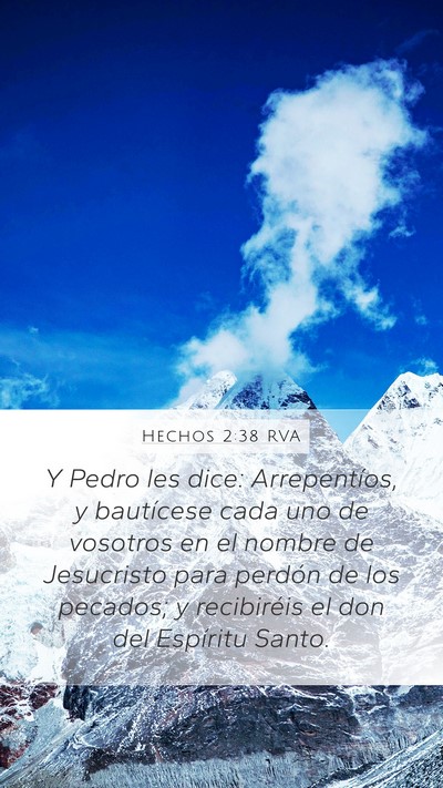 Hechos 2:38 RVA Bible Verse Image