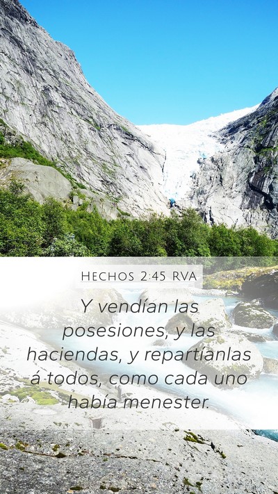 Hechos 2:45 RVA Bible Verse Image